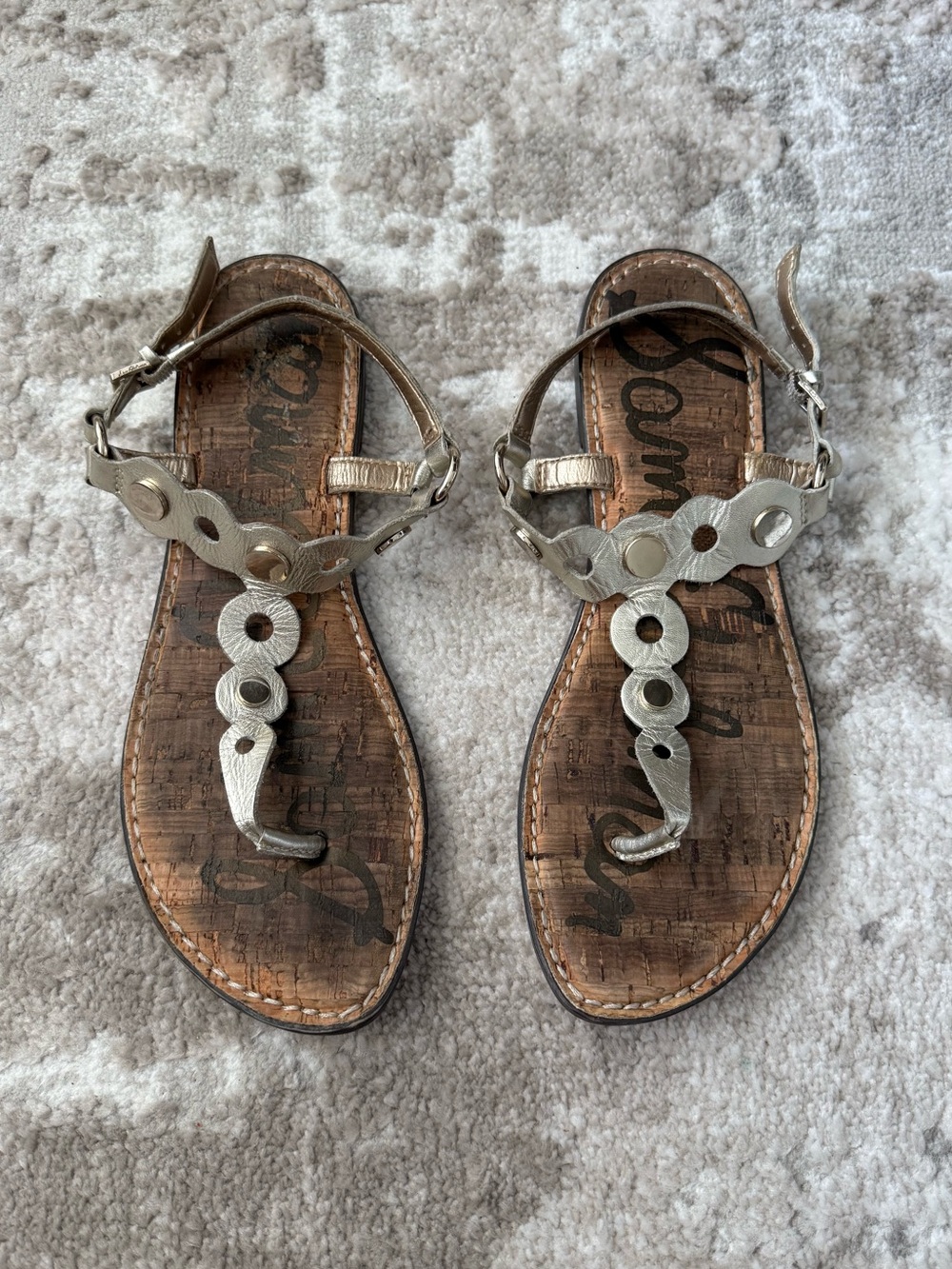 Sam Edelman Gilly Boho Champagne Leather Sandals